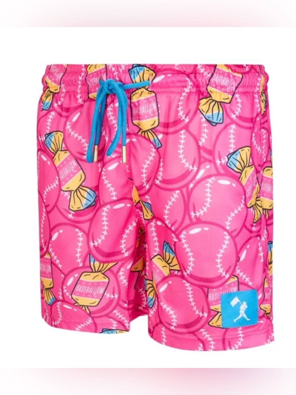 Baseballism Doubles and Bubbles Diamond Air Mesh Shorts Pink Size